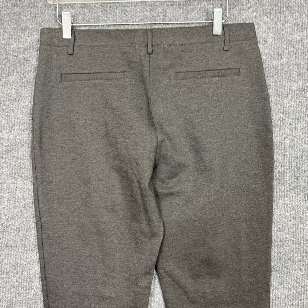 Quince Pants Women Large Tall Grey Ultra Stretch Ponte Straight Leg Charcoal NWT - Picture 5 of 15